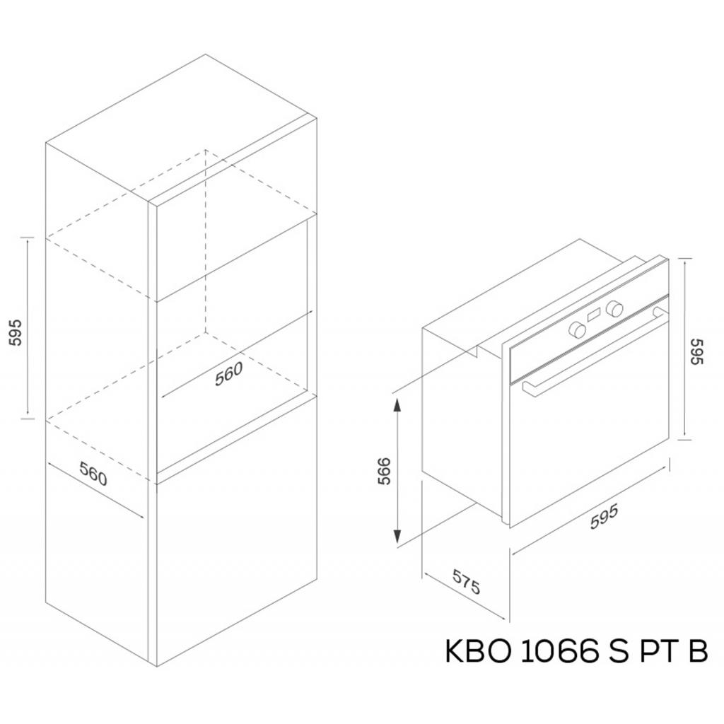 Духовой шкаф Kernau KBO 1066 P S PT B изображение 2
