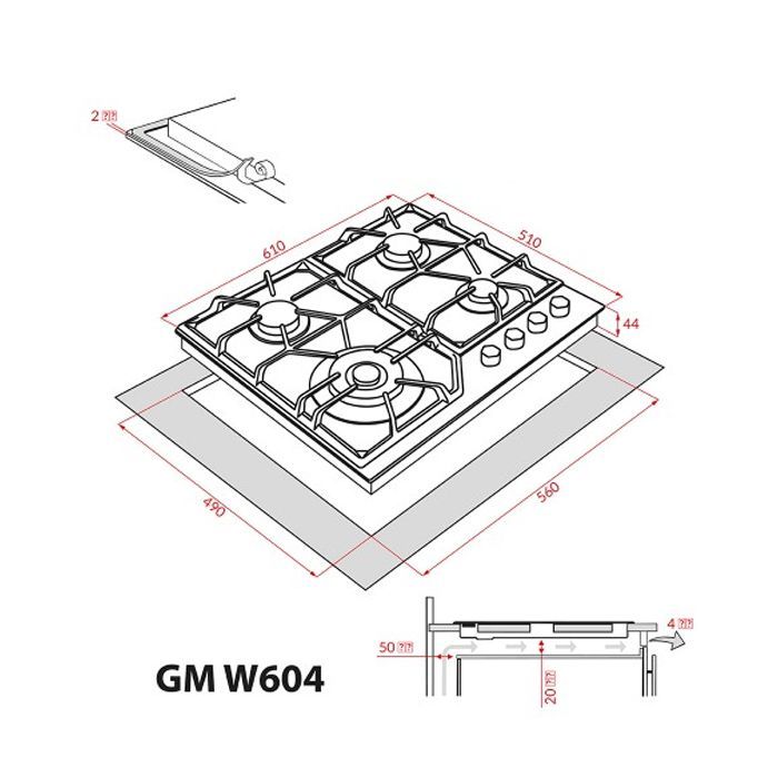 Варочна поверхня Weilor GM W 604 BL зображення 12