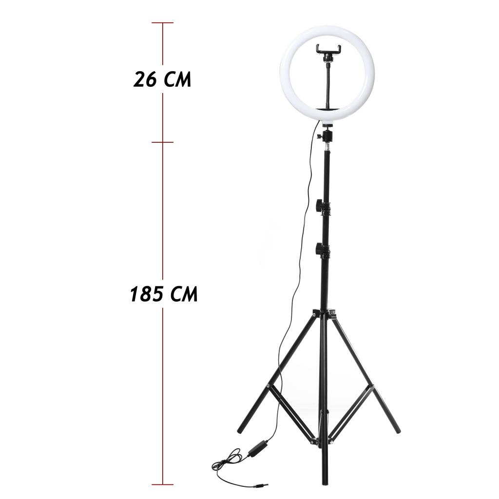 Набор блогера XoKo BS-610 2in1 stand 160cm with RGB LED lamp 26cm, tripod 19cm (BS-610) изображение 9