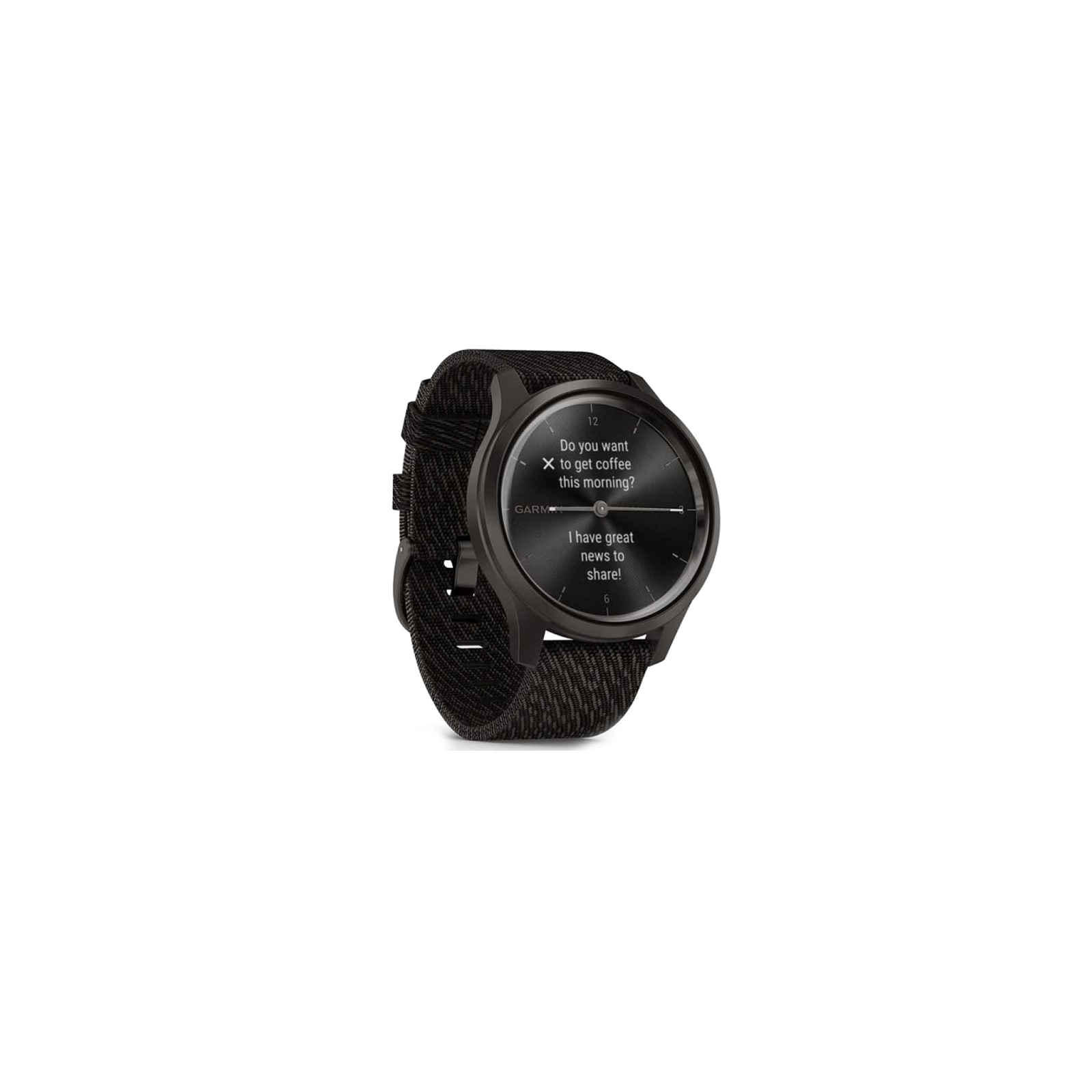 Смарт-годинник Garmin vivomove Style, Graphite, Black Pepper, Nylon (010-02240-23) зображення 3
