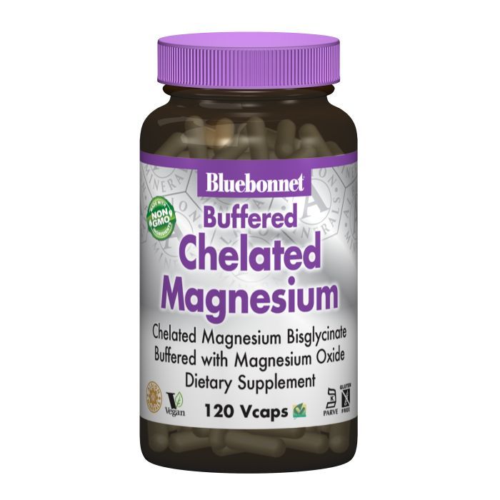 Минералы Bluebonnet Nutrition Хелатный Буферный Магний 200мг, Albion, 120 гелевых капсул (BLB-00673)