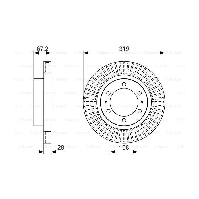 Тормозной диск Bosch 0 986 479 T80