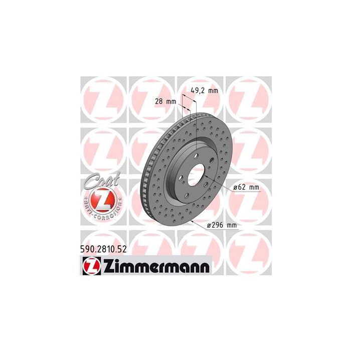 Тормозной диск ZIMMERMANN 590.2810.52