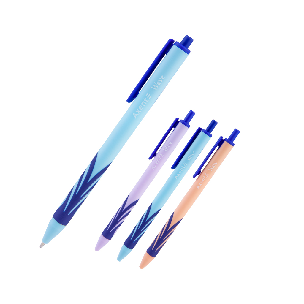 Ручка кулькова Axent Wave автоматична Синя 0.5 мм (AB1091-02-A)