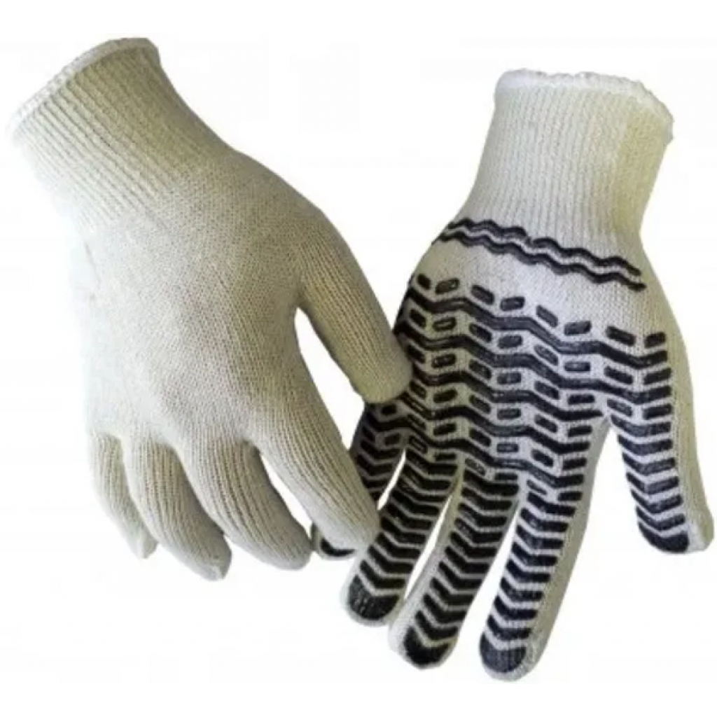 Защитные перчатки Werk ХБ натур., Черная "волна" WE2103H (WE2103H)
