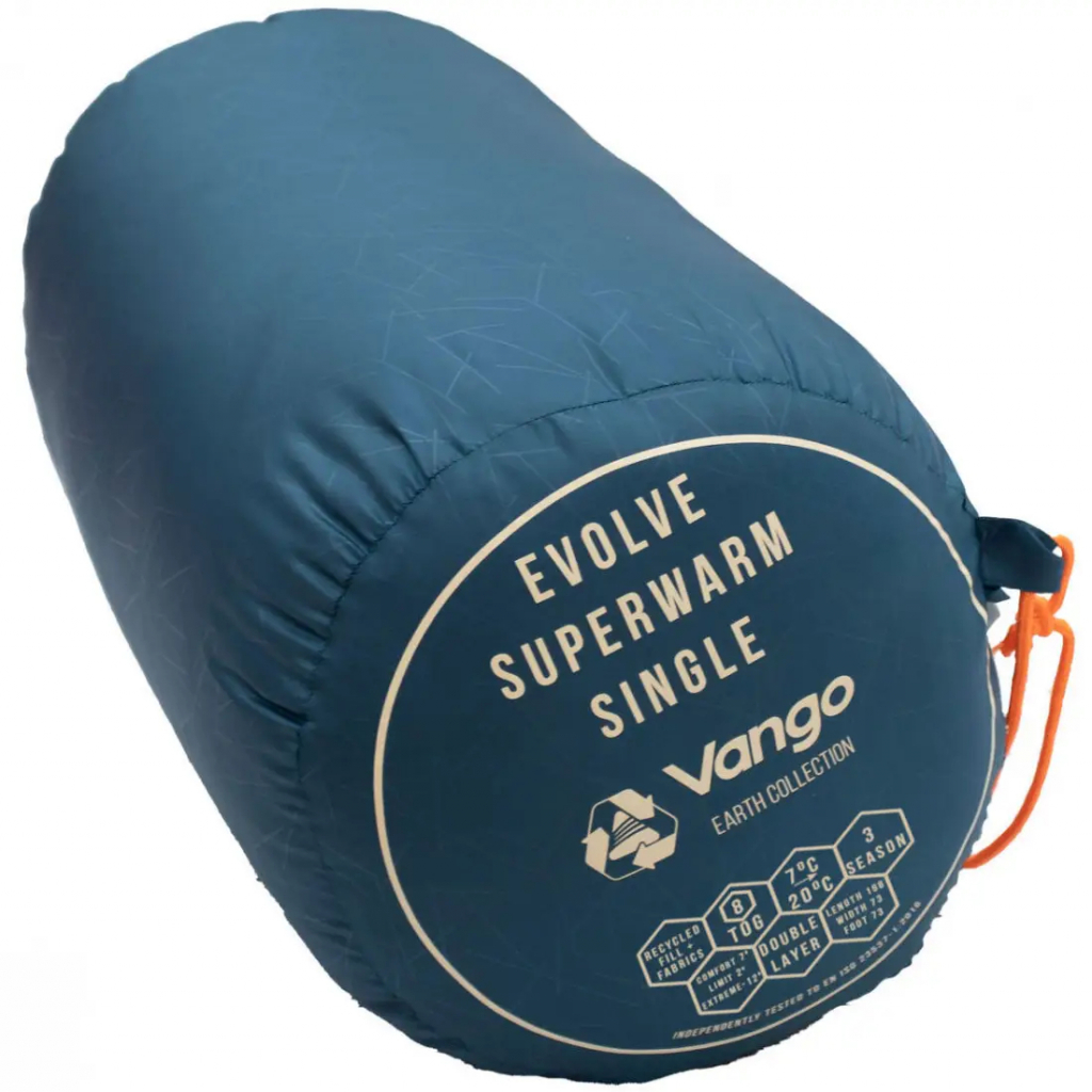 Спальный мешок Vango Evolve Superwarm Single +2C Moroccan Blue Left (929158) изображение 6