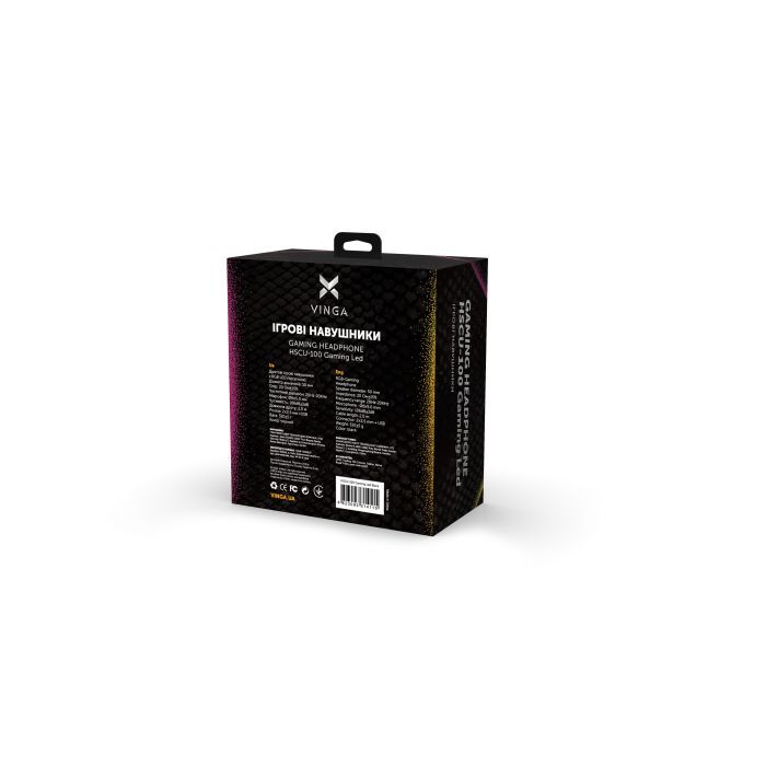 Наушники Vinga HSCU-100 Gaming LED Black (HSCU-100) изображение 5