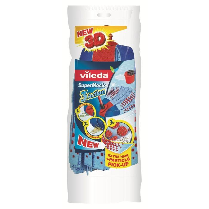 Насадка сменная для швабры Vileda Super Mocio 3Action Velour (4023103072213) изображение 3