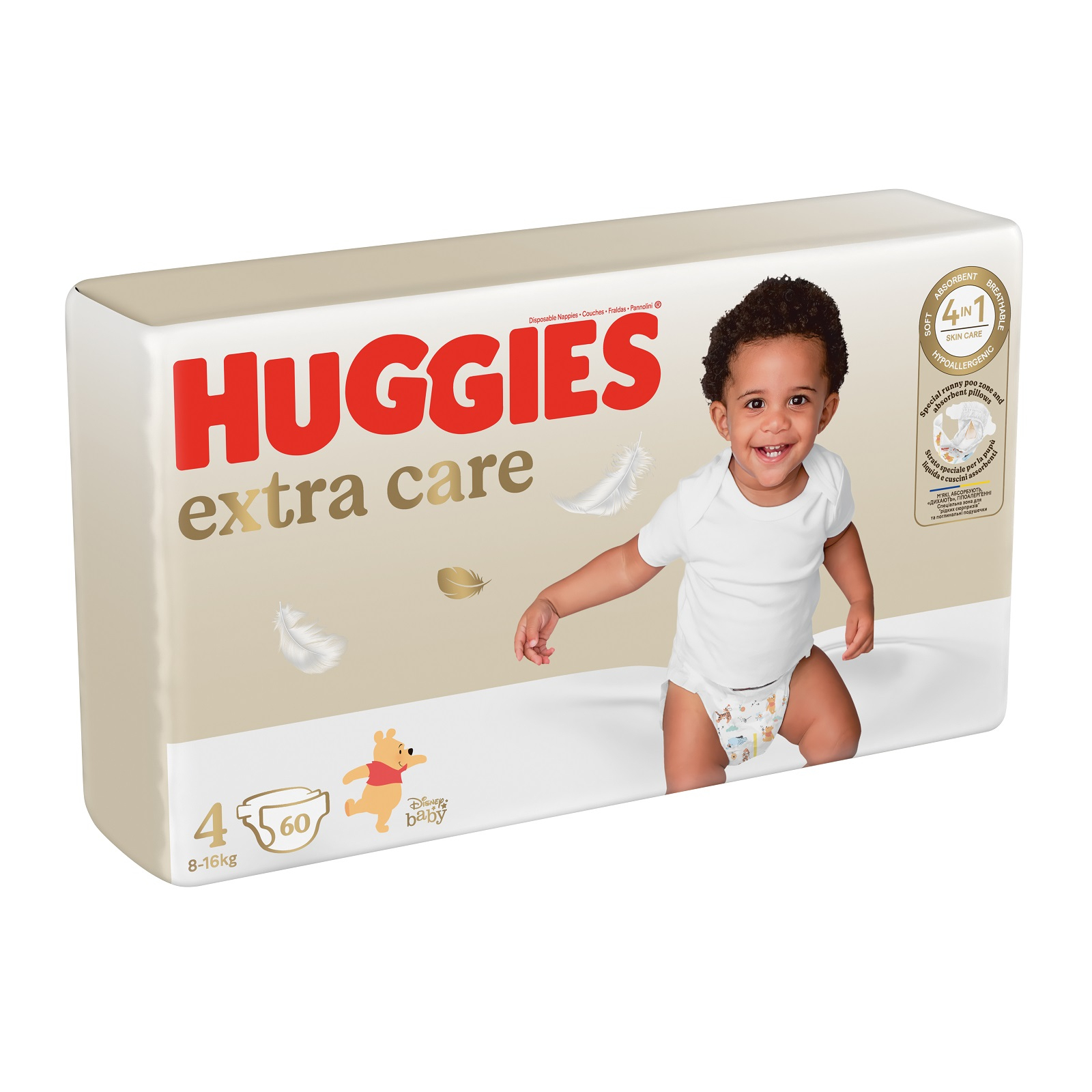 Підгузки Huggies Extra Care 4 (8-16 кг) 60 шт (5029053578118) зображення 2
