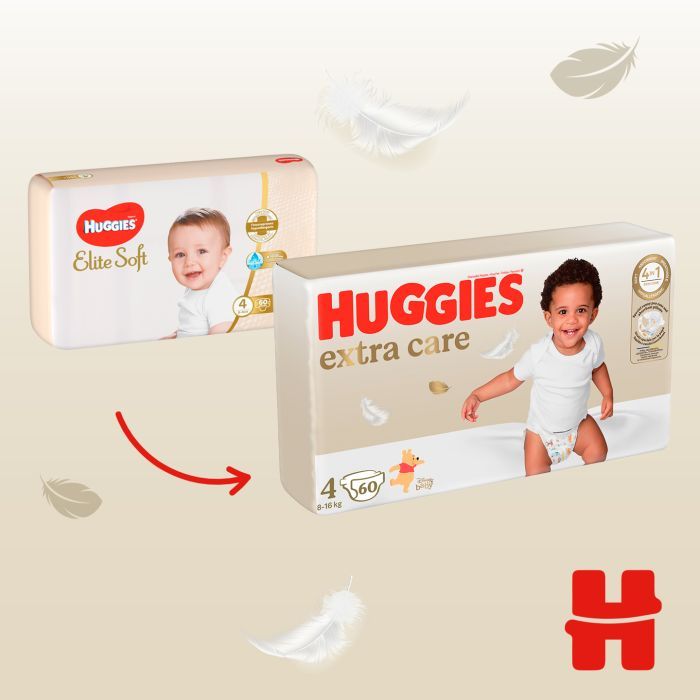 Подгузники Huggies Extra Care Size Размер 4 (8-16 кг) 76 шт (5029053583167) изображение 4