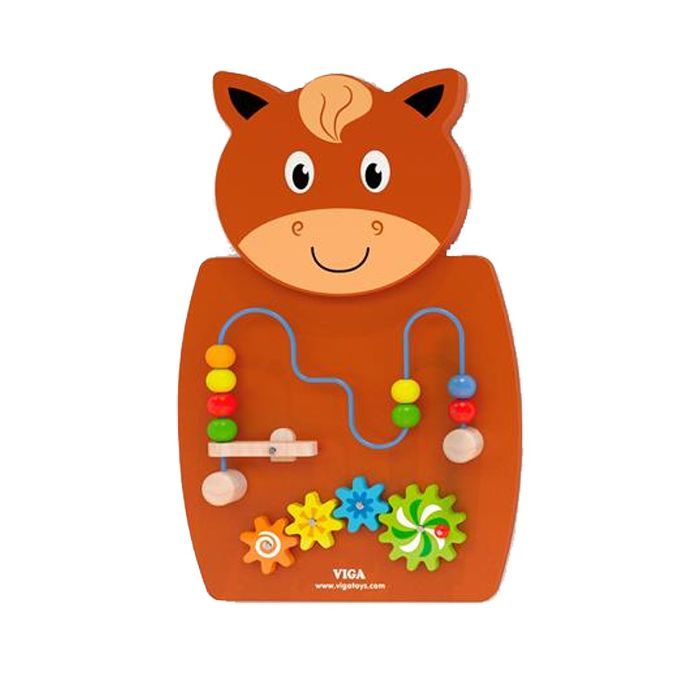 Развивающая игрушка Viga Toys Бизиборд Лошадка с лабиринтом (50678FSC)