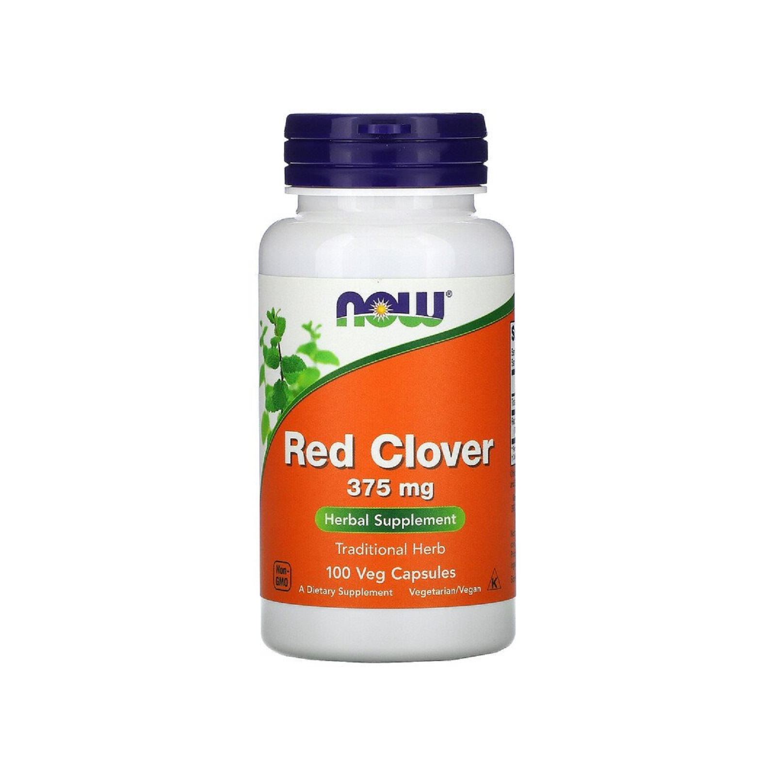 Трави Now Foods Червоний Конюшина, Red Clover, 375 мг, 100 Вегетаріанських К (NOW-04730)
