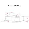 Витяжка кухонна Perfelli BI 5252 WH 700 LED зображення 11