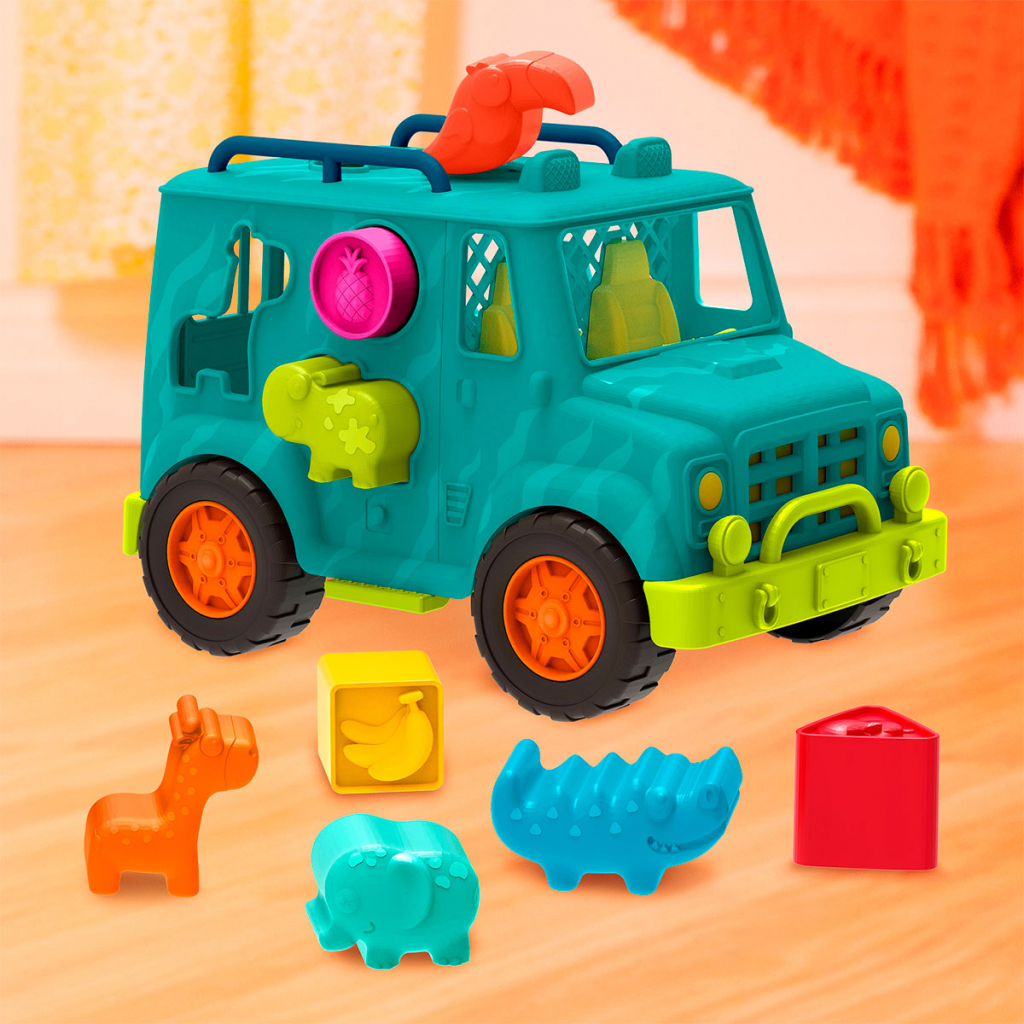 Развивающая игрушка Battat сортер - Грузовик Сафари (цвет море) (BX2024Z) изображение 3