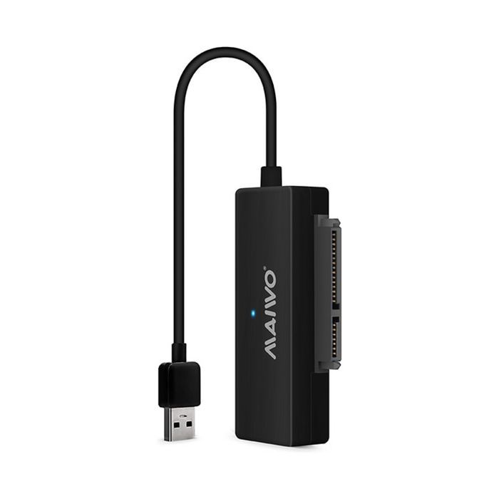 Адаптер Maiwo USB 3.0 to HDD SATA 2,5"/3,5"/5,25"/SSD, PA 2V/2A black (K10435A)
