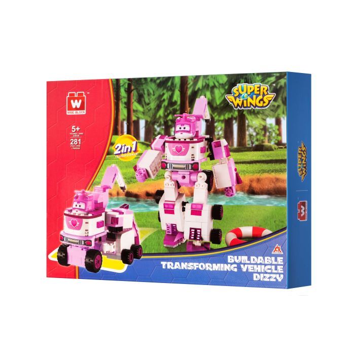 Конструктор Super Wings Small Blocks 2-in-1 Buildable Transforming Vehicle Dizzy, Ди (EU385006)
