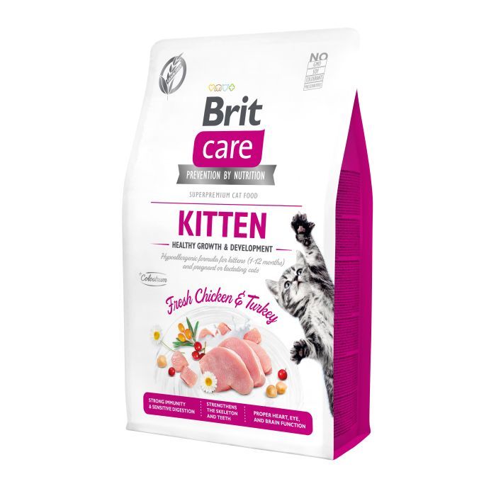 Сухой корм для кошек Brit Care Cat GF Kitten HGrowth and Development 7 кг (8595602540662)