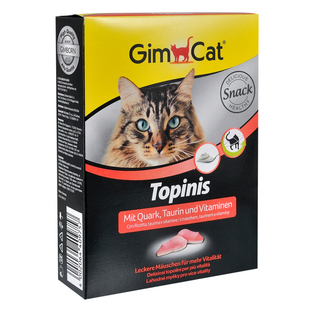 Вітаміни для котів GimCat Topinis сир для поліпшення обміну речовин 220 г (4002064409757) зображення 2