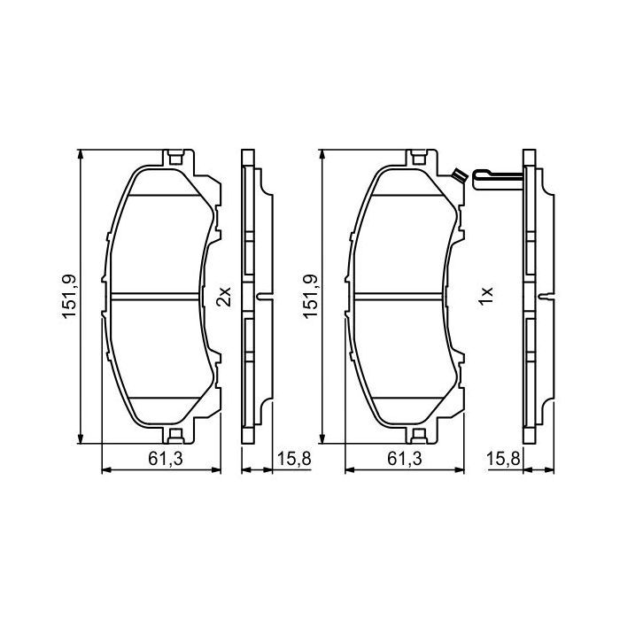 Гальмівні колодки Bosch 0986494821 зображення 3