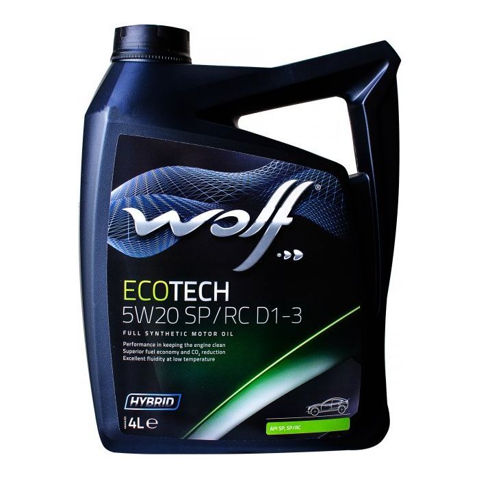 Моторное масло Wolf ECOTECH 5W20 SP/RC D1-3 4л (1050525)