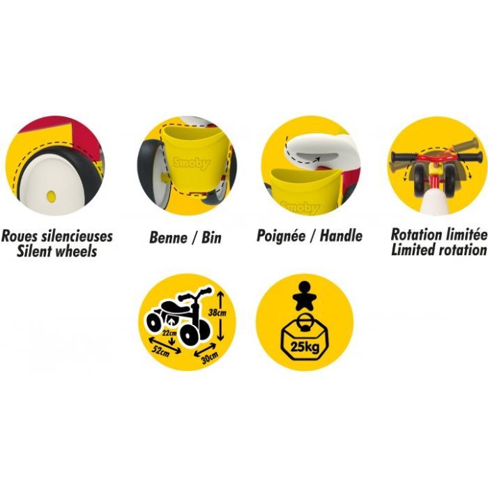 Беговел Smoby Toys Микки Маус. Рокки (721404) изображение 6