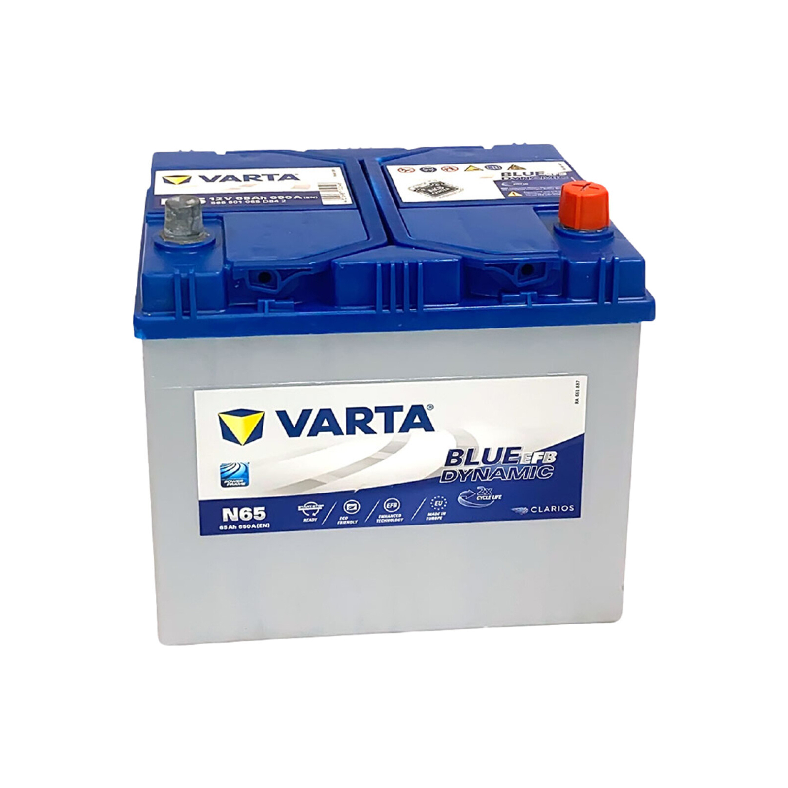 Аккумулятор автомобильный Varta Blue Dynamic EFB 65Ah ASIA Ев (-/+) (650EN) (565501065)