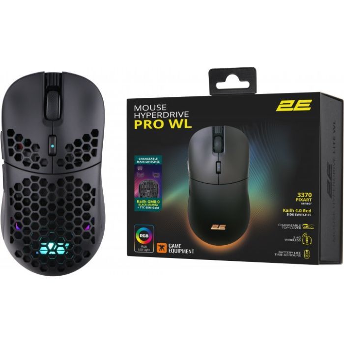 Мишка 2E Gaming HyperDrive PRO RGB Wireless/USB Black (2E-MGHDPR-WL-BK) зображення 11