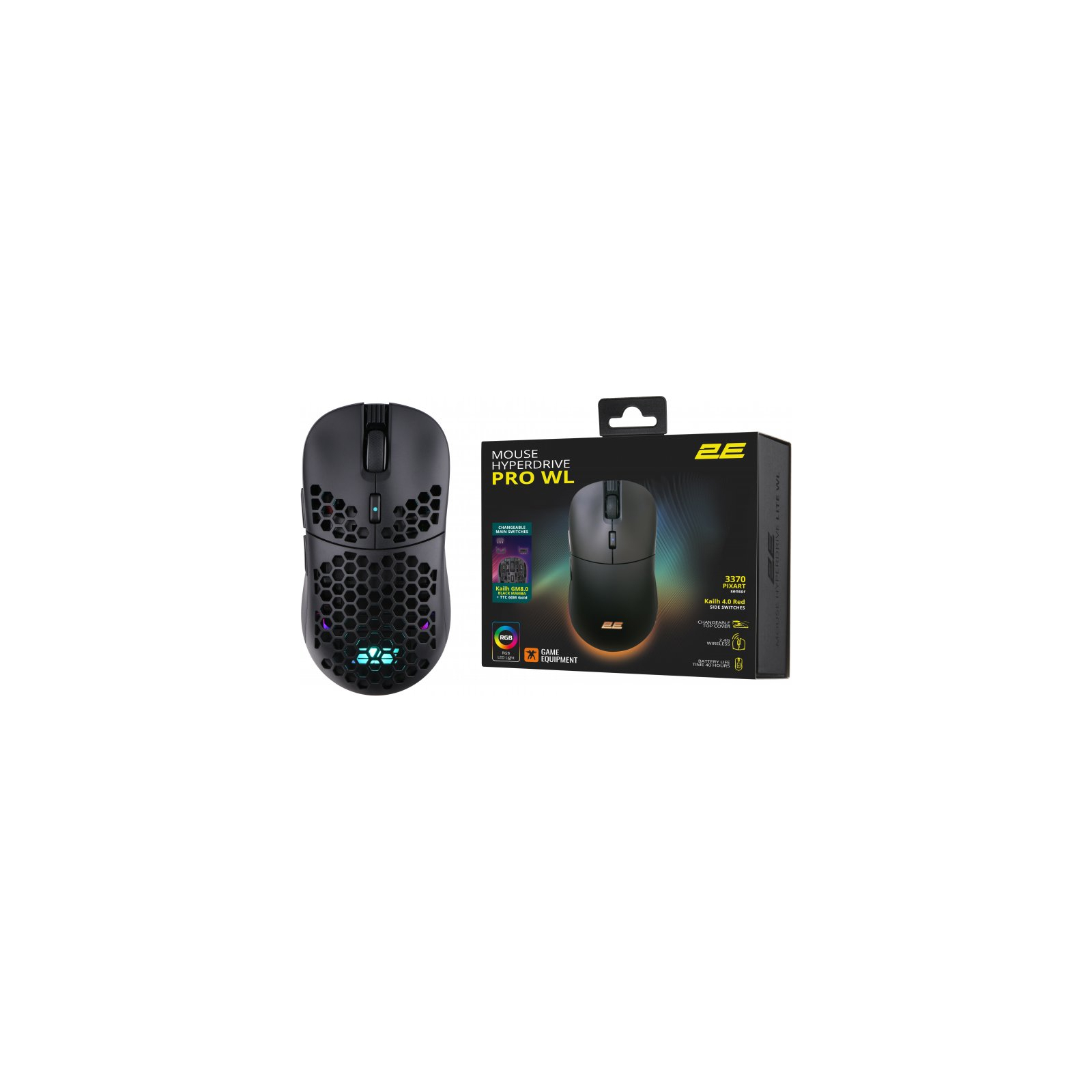 Мышка 2E Gaming HyperDrive PRO RGB Wireless/USB Black (2E-MGHDPR-WL-BK) изображение 11