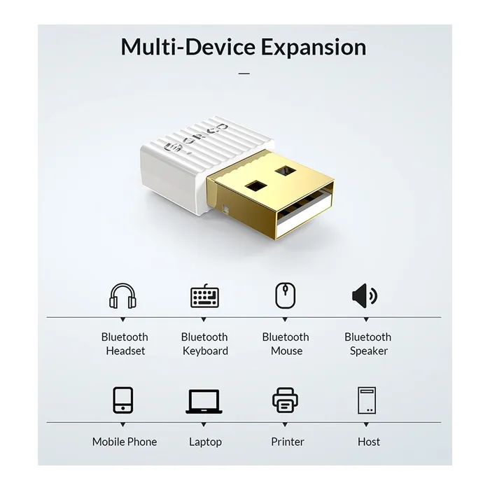 Bluetooth-адаптер Orico Bluetooth 5.0 BTA-508-BK-BP (CA913787) изображение 5