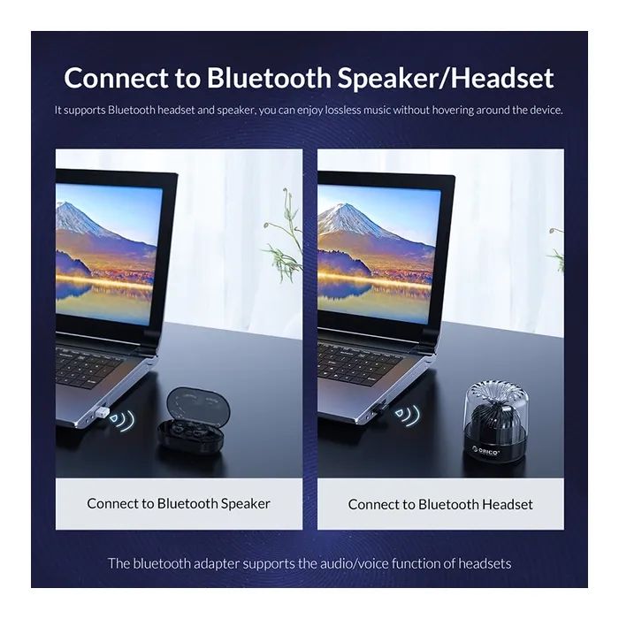 Bluetooth-адаптер Orico Bluetooth 5.0 BTA-508-BK-BP (CA913787) изображение 6