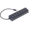 Концентратор Gembird 7 ports (1xUSB3.1+6xUSB2.0) switch black (UHB-U3P1U2P6P-01) зображення 2