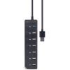 Концентратор Gembird 7 ports (1xUSB3.1+6xUSB2.0) switch black (UHB-U3P1U2P6P-01) зображення 5