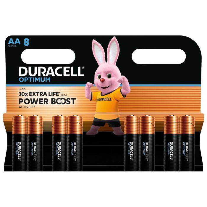 Батарейка Duracell Optimum AA лужні 8 шт. в упаковці (5014726 / 5015601) изображение 2