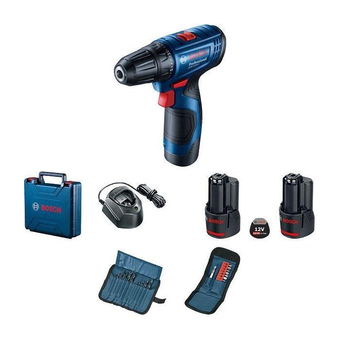 Шуруповерт Bosch GSR 120-LI, 2х2Ач, набор бит 11ед и сверл 12ед. (0.601.9G8.002) изображение 2