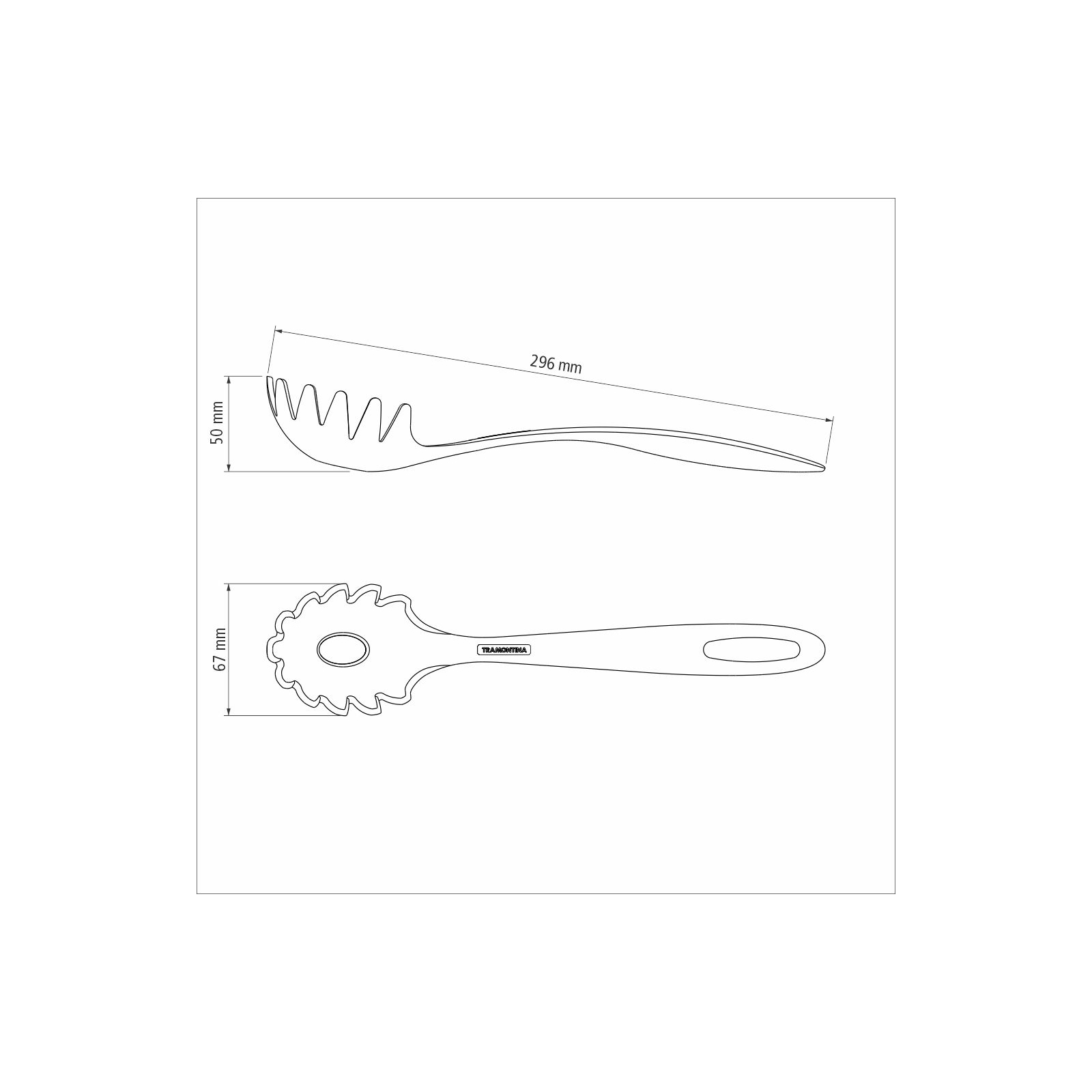 Ложка поварская Tramontina Ability Spaghetti Nylon Graphitic (25162/160) изображение 7