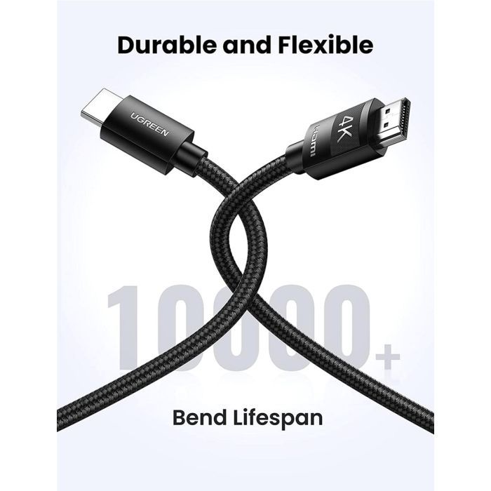 Кабель мультимедійний HDMI to HDMI 3.0m V2.0 Cafule 4K HD119 Ugreen (40102) зображення 2