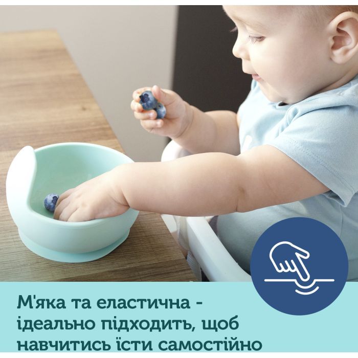 Тарілка дитяча Canpol babies силіконова на присосці - бірюзова (51/400_tur) зображення 6
