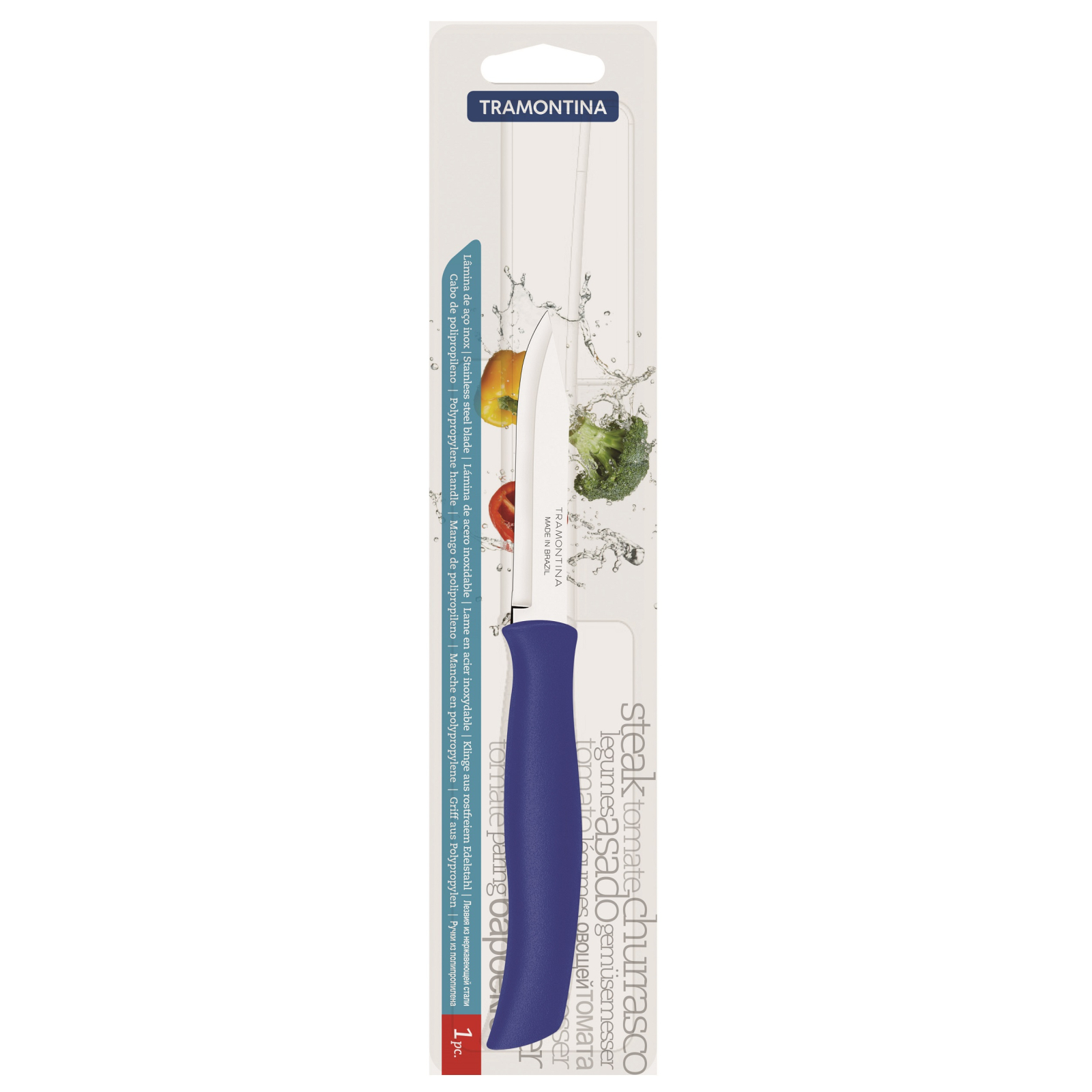 Кухонный нож Tramontina Athus Blue Vegetable 76 мм (23080/913) изображение 2