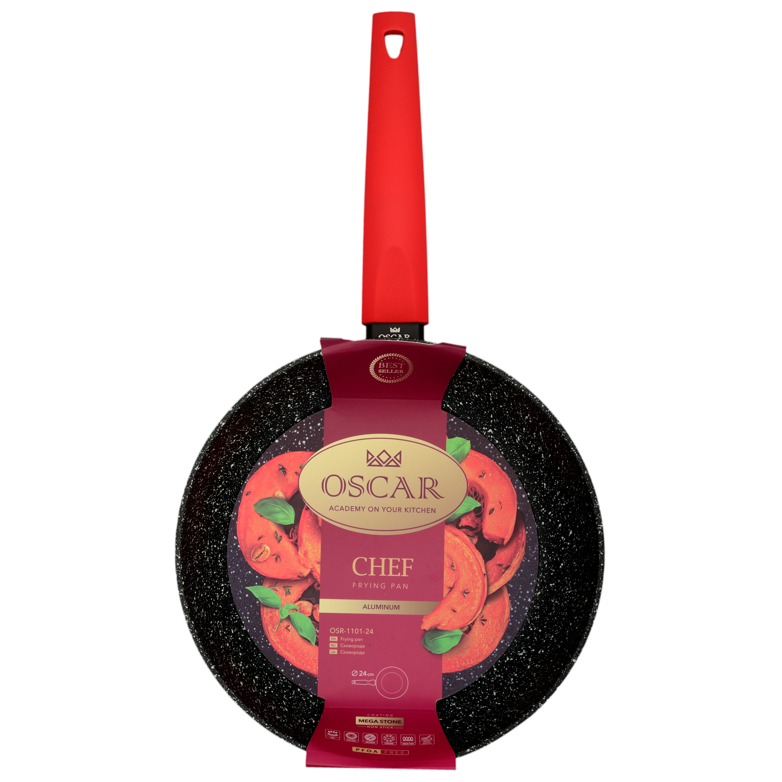 Сковорода Oscar Chef без кришки 24 см (OSR-1101-24) изображение 3