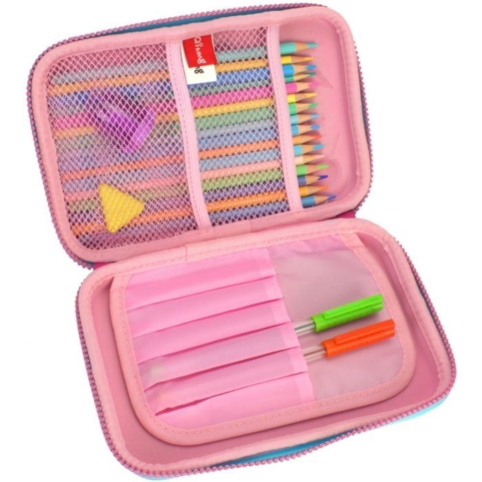 Пенал Cool For School з тисненням 1 відділення Фіолетовий (QT-5632-Purple) зображення 2