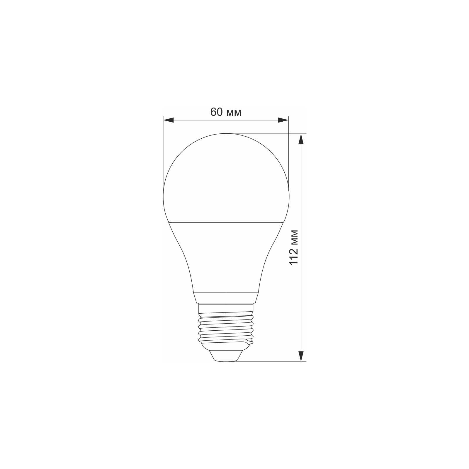 Лампочка Videx LED  A60e 12V 10W E27 4100K (VL-A60e12V-10274) изображение 3