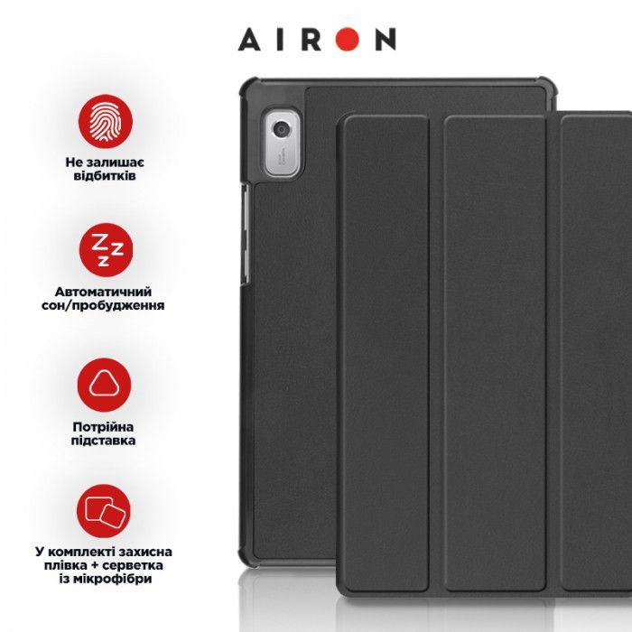 Чехол для планшета AirOn Premium Lenovo Tab M9 9" (TB-310FU) + protective film black (4822352781091) изображение 5