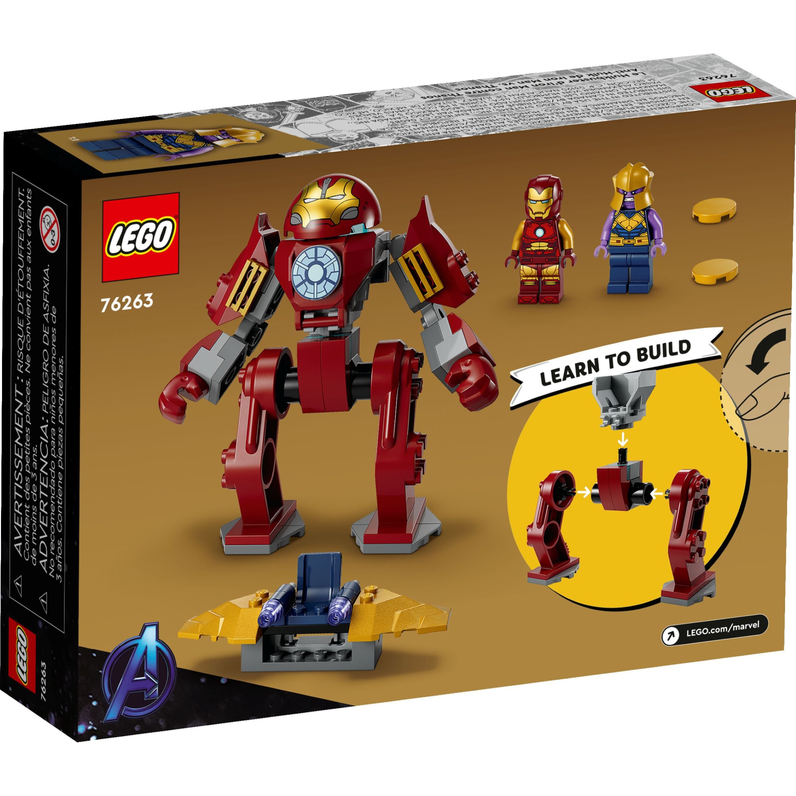 Конструктор LEGO Marvel Халкбастер Железного Человека против Таноса 66 деталей (76263) изображение 4