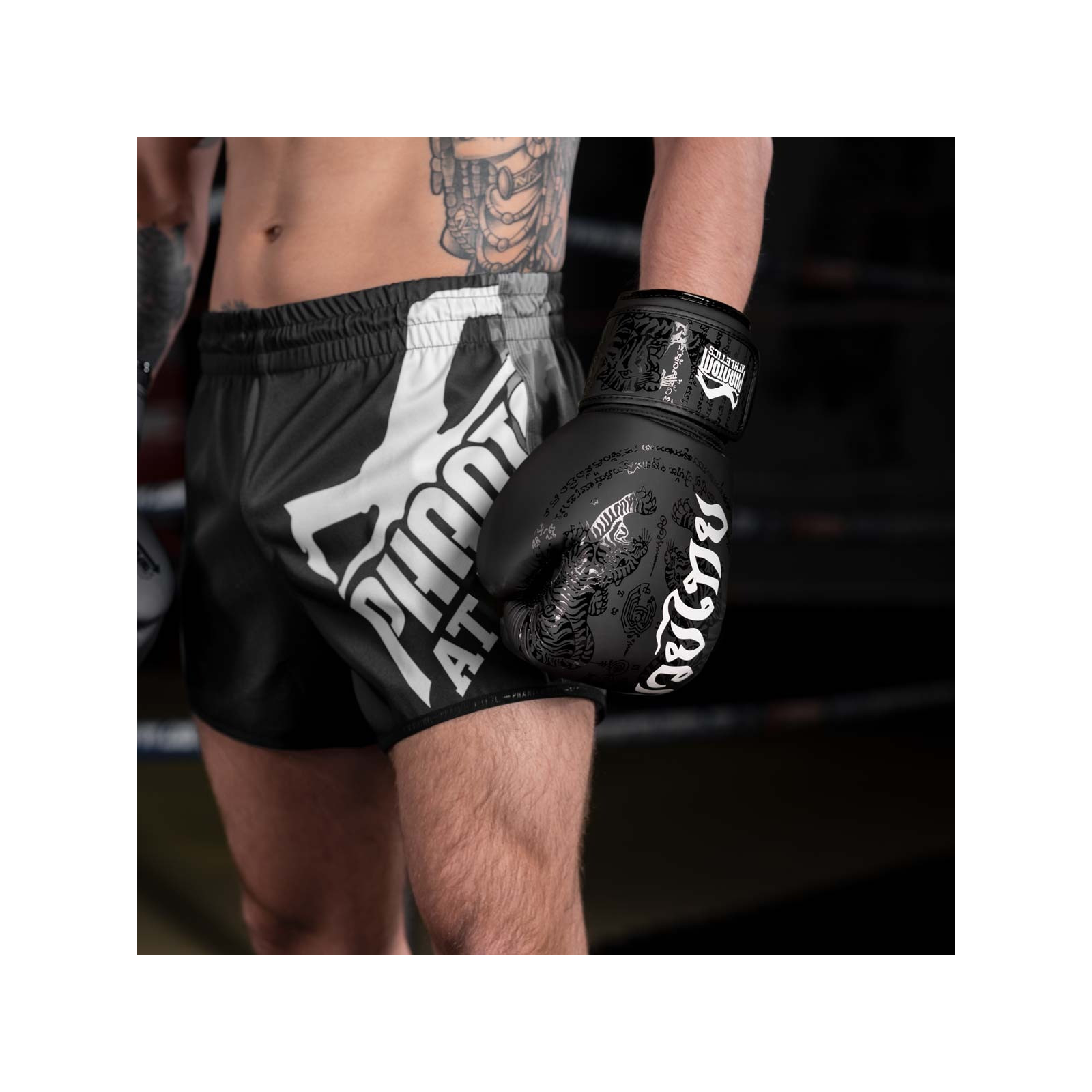 Боксерские перчатки Phantom Muay Thai Black 10oz (PHBG2329-10) изображение 7
