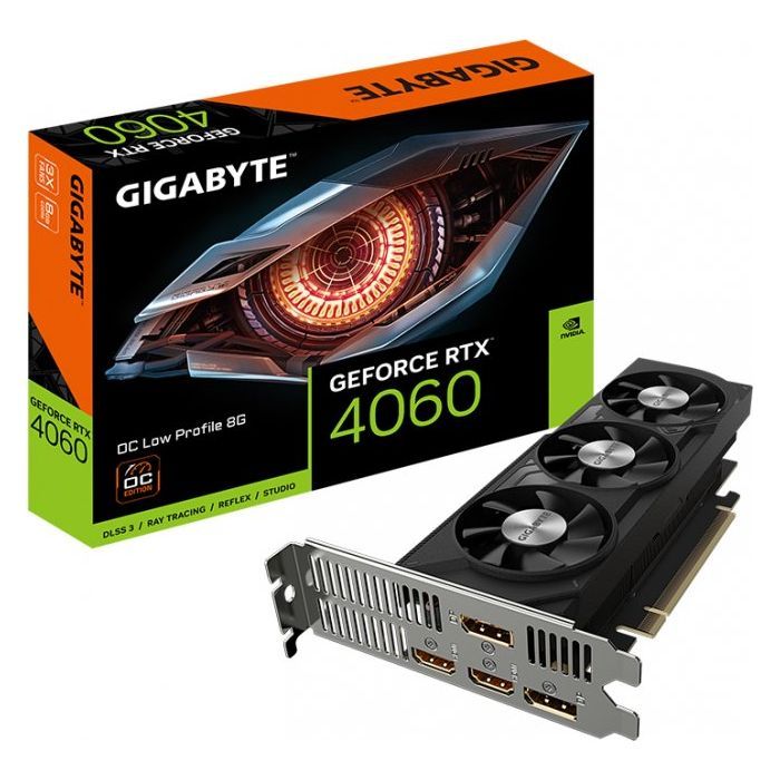 Видеокарта GIGABYTE GeForce RTX4060 8Gb OC Low Profile (GV-N4060OC-8GL) изображение 2