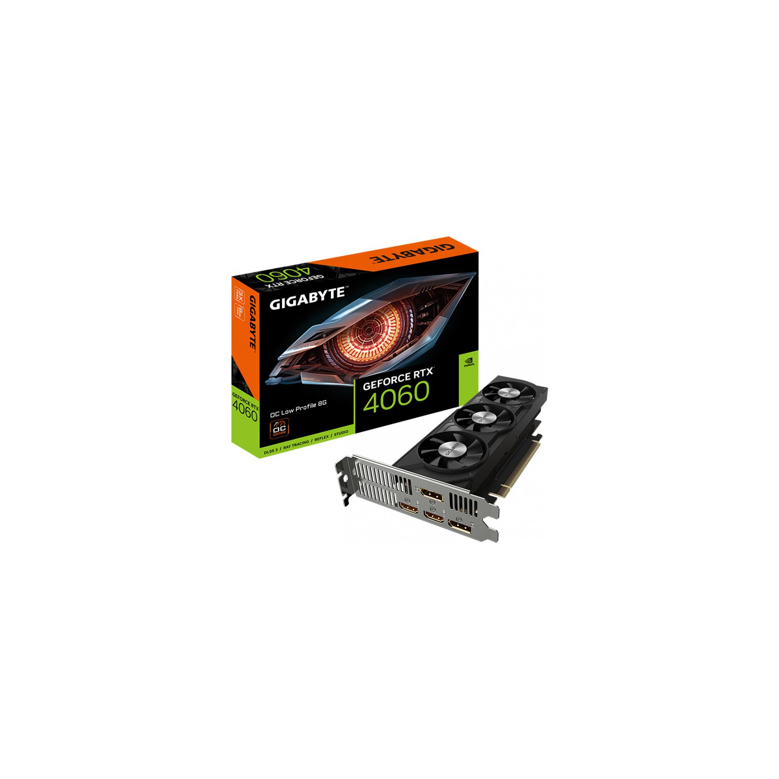 Відеокарта GIGABYTE GeForce RTX4060 8Gb OC Low Profile (GV-N4060OC-8GL) зображення 2