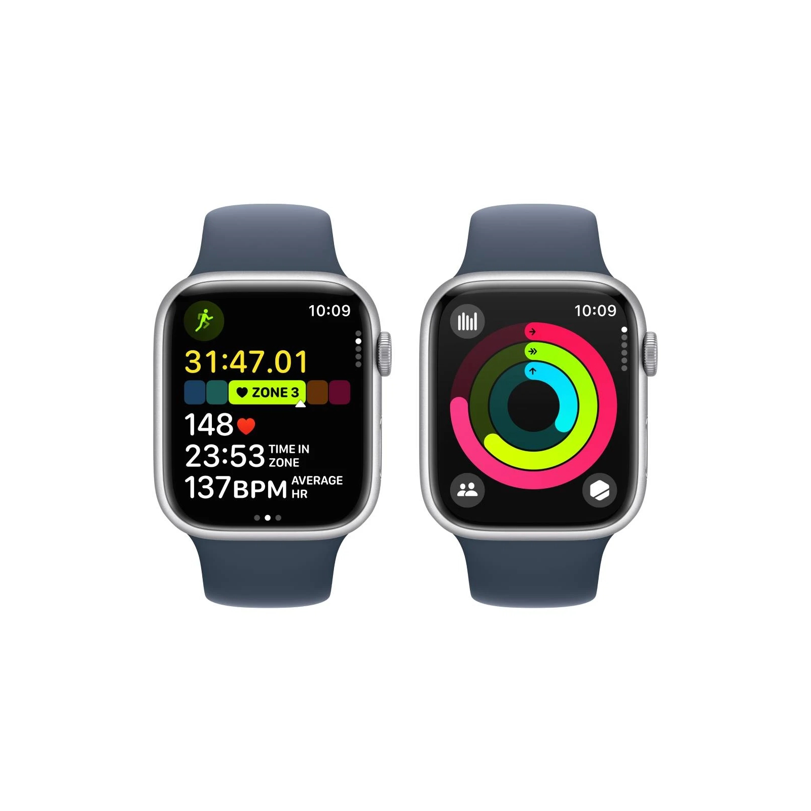 Смарт-часы Apple Watch Series 9 GPS 41mm Midnight Aluminium Case with Midnight Sport Band - M/L (MR8X3QP/A) изображение 5