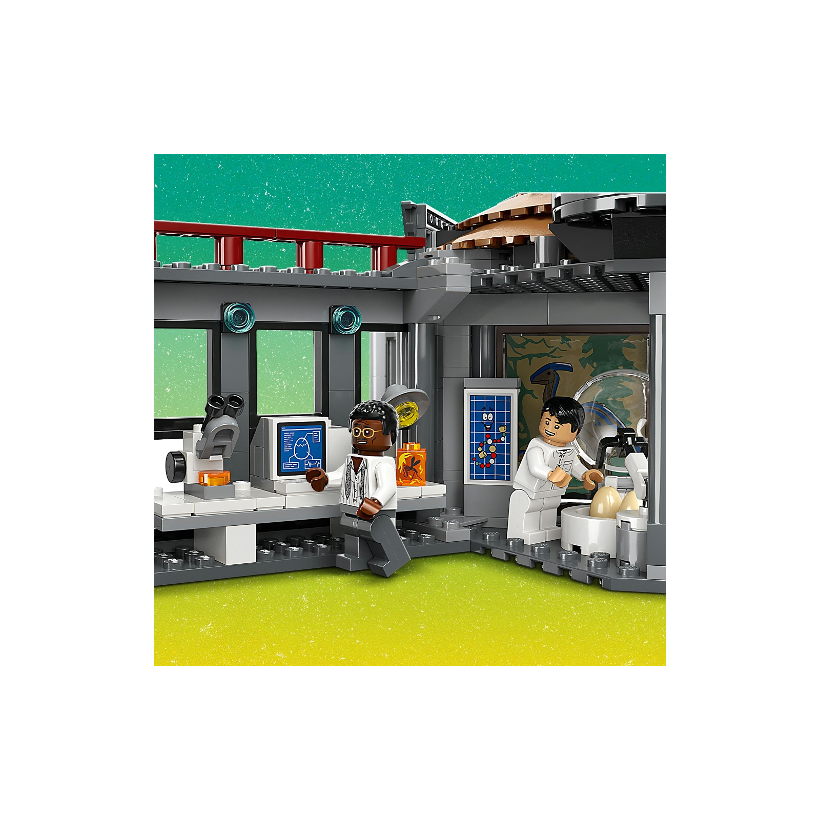 Конструктор LEGO Jurassic World Центр відвідувачів: Атака тиранозавра й раптора 693 деталі (76961) зображення 6