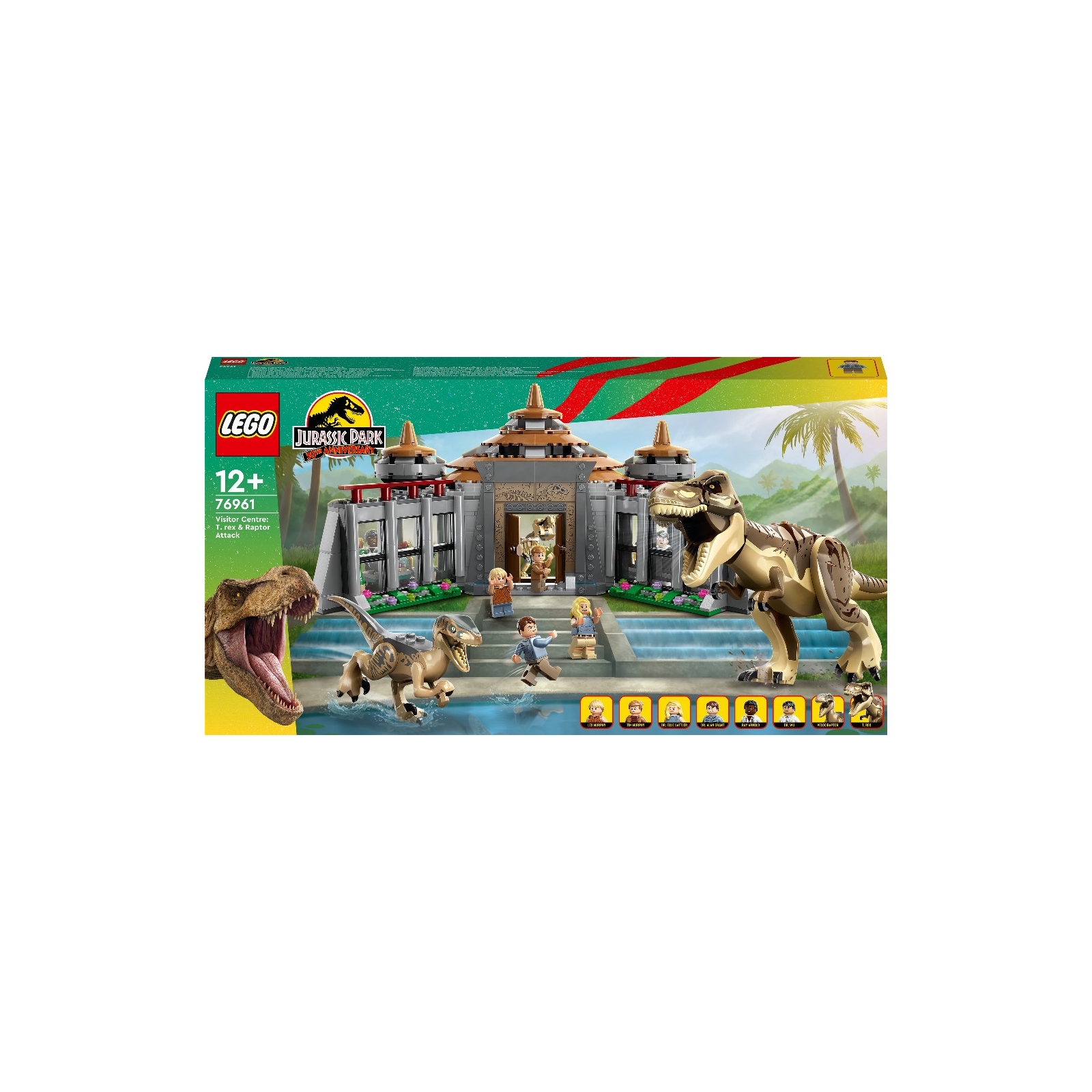 Конструктор LEGO Jurassic World Центр відвідувачів: Атака тиранозавра й раптора 693 деталі (76961)