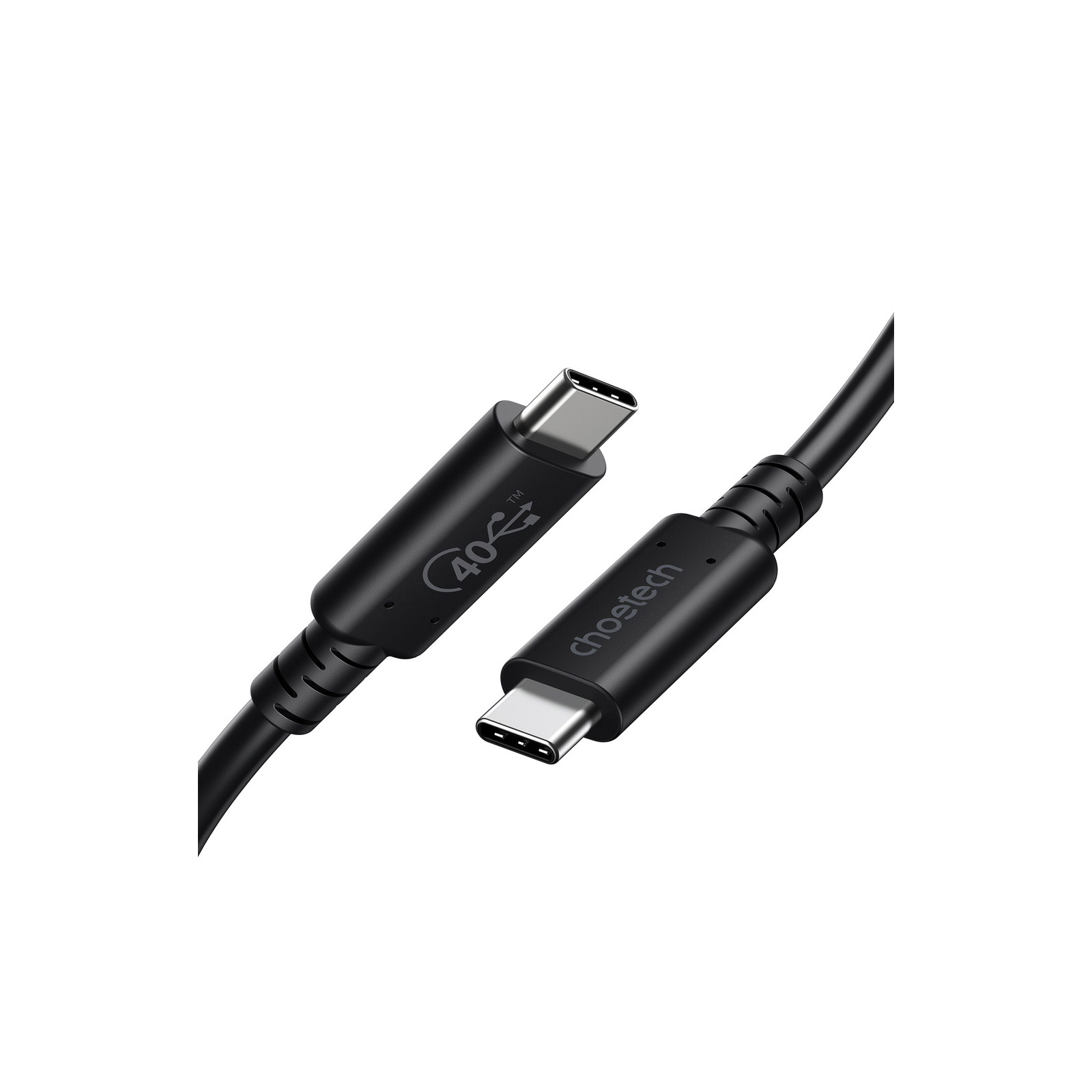 Дата кабель USB-C to USB-C 0.8m USB 4 100W 40Gbps 8K60Hz Choetech (XCC-1028) изображение 2